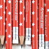 Rød blyant med hvede stjerner fra Krima & Isa - Tinashjem